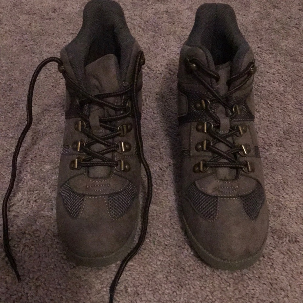 Grey high top sneakers/ boot